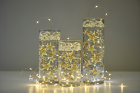 Estrellas de brillo dorado "flotantes" con opción de luces de hadas - Decoraciones de jarrones - Dispersión de mesa