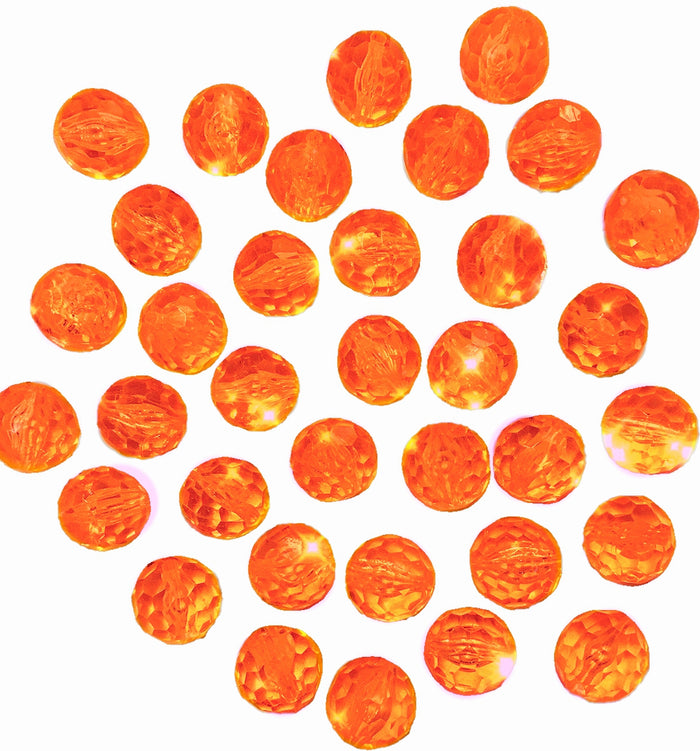 Floating Sparkling Bright Orange Round Gems - Fills 1 GL of Floating Transparent Gels for your vases - With Pre-measured Gels Prep/Storage Bag