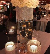75 Gold Floating Pearls-Large Sizes-Fills 4 Medium Size Vases (1 Gal) of the Transparent Floating Gels-With Measured Prep Bag-Option of 3 Fairy Lights Strings