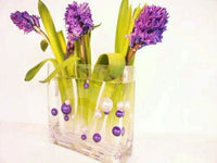 Perlas moradas "flotantes" - Decoraciones de jarrón de tamaños gigantes/varios sin agujeros