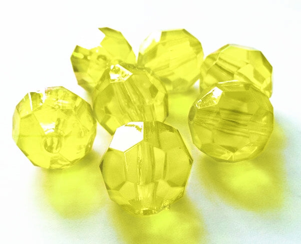 Gemas redondas brillantes amarillas brillantes - Decoraciones de jarrones y dispersión de mesa